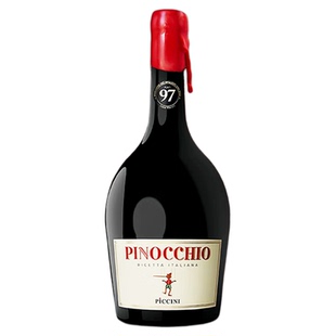 意大利原瓶进口pinocchio彼奇尼奇遇半甜型红葡萄酒匹诺曹红酒