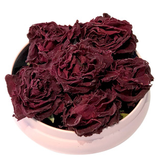 梦花笺云南墨红玫瑰花茶2023新花冠一朵一杯罐装大朵干玫瑰花茶