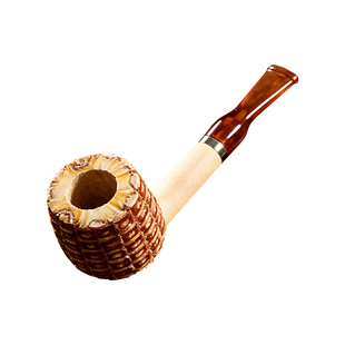 新手入门烟斗正品玉米斗耐烧防开裂一口香高端密苏里随身练习小斗