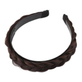 麻花辫假发发箍女夏天鱼骨辫编发一体头箍发卡网红2025年新款头饰