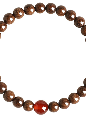 普陀山五行补火金丝檀木手链