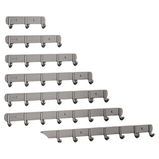 304不锈钢挂钩免打孔壁挂式排钩粘胶钩挂钥匙收纳厨房衣钩强力