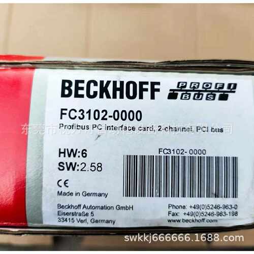 议价倍福BECKHOFF通讯卡 FC3102-0000 库存实物拍摄现货优惠议价