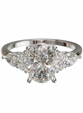 壹钻珠宝18K金轻奢订婚戒可定制