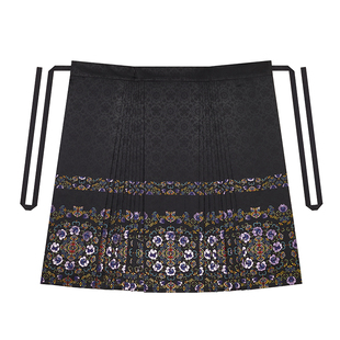 织造司[宴妩]原创清汉女无袖厂领坎肩提花马甲改良宋裤马面裙套装