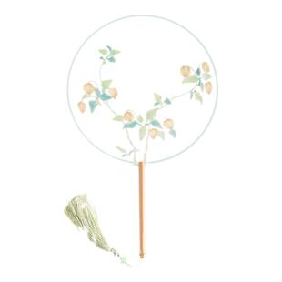 碧落蟠桃真丝印花古风女汉服团扇湖北省博物馆特色文创送礼