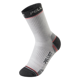 伯希和户外减震徒步袜美利坚羊毛运动直角袜男登山透气中筒袜女