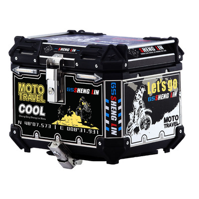 生林摩托车铝合金箱子踏板车尾箱