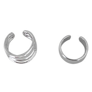 蔻述《简约线条》金银双环镀金无耳洞耳夹ins潮流时尚圆圈简约女