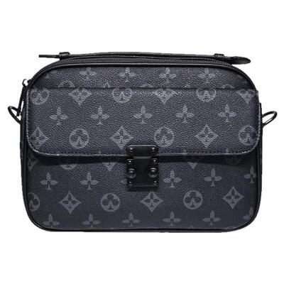 经典单肩斜挎男包老花横款大容量