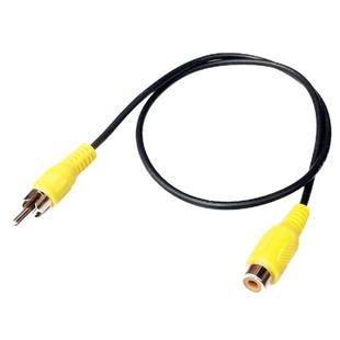 莲花音频线 RCA公对母车载音响转换线倒车视频线电视功放延长线