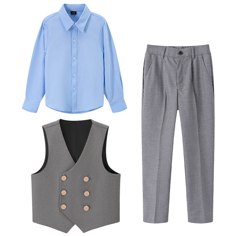 六一儿童演出服长袖英伦风马甲男女童班服合唱服朗诵开学校服套装