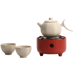 宜集堂中古风撞色功夫茶具套装家用下午茶女士一壶二杯保温茶新年