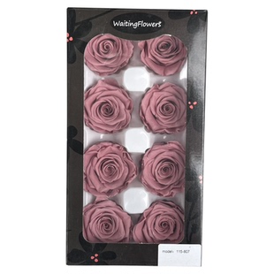 等花来厂家8朵/盒束花diy材料包香风A级4-5cm情人节永生花玫瑰