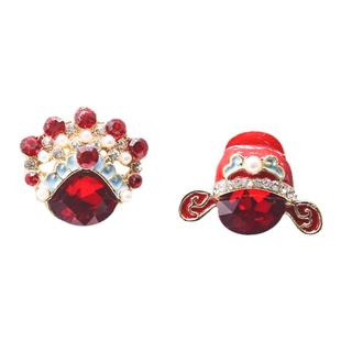 刀马旦京剧脸谱耳环古风中国风耳坠耳钉s925银针耳饰2023年新款潮