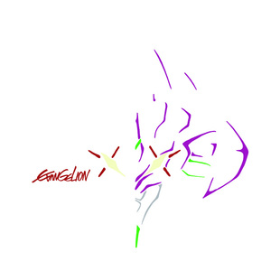 TLP镂空车贴 EVA初号机头像 暴走EVANGELION 汽摩防水贴纸