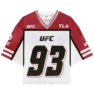 YLA联名UFC美式速干网眼宽松休闲t恤潮流印花V领擂台拳击训练短袖