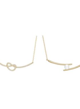 【自营】HEFANG Jewelry/何方珠宝餐具系列 碱水结 筷子锁骨链