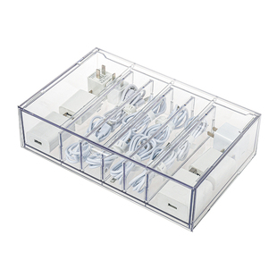 抽屉桌面数据线收纳盒插头电线理线器整理电脑充电器电源线放置架