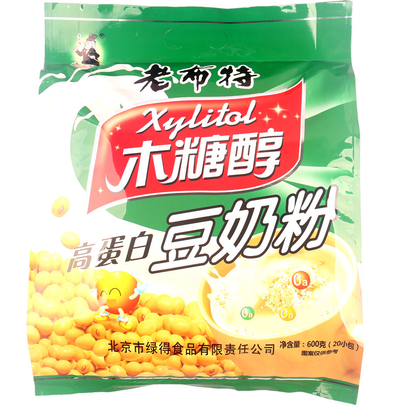老布特木糖醇豆奶粉600g木糖醇冲饮食品休闲办公室中老年代餐饮品