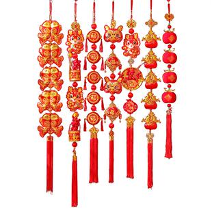 中国结挂件门两边2026马年新年春节过年装饰客厅鞭炮鱼红辣椒挂饰