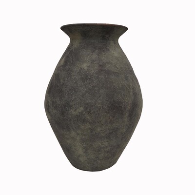 手工侘寂风陶瓷摆件红陶花瓶居家