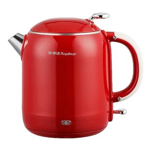 荣事达电热水壶304不锈钢无缝一体内胆红色高颜值煲开水电烧水壶