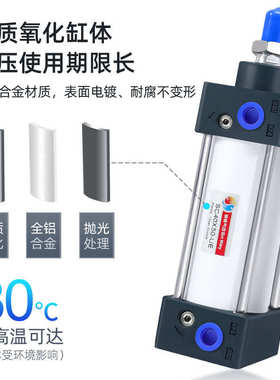 神威小型气动大推力标准气缸SC32X40X50X63X80X100X125X160X200S