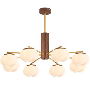 箭牌客厅吊灯法式复古高级感棉花吊灯中古风柿子灯奶油风大厅主灯