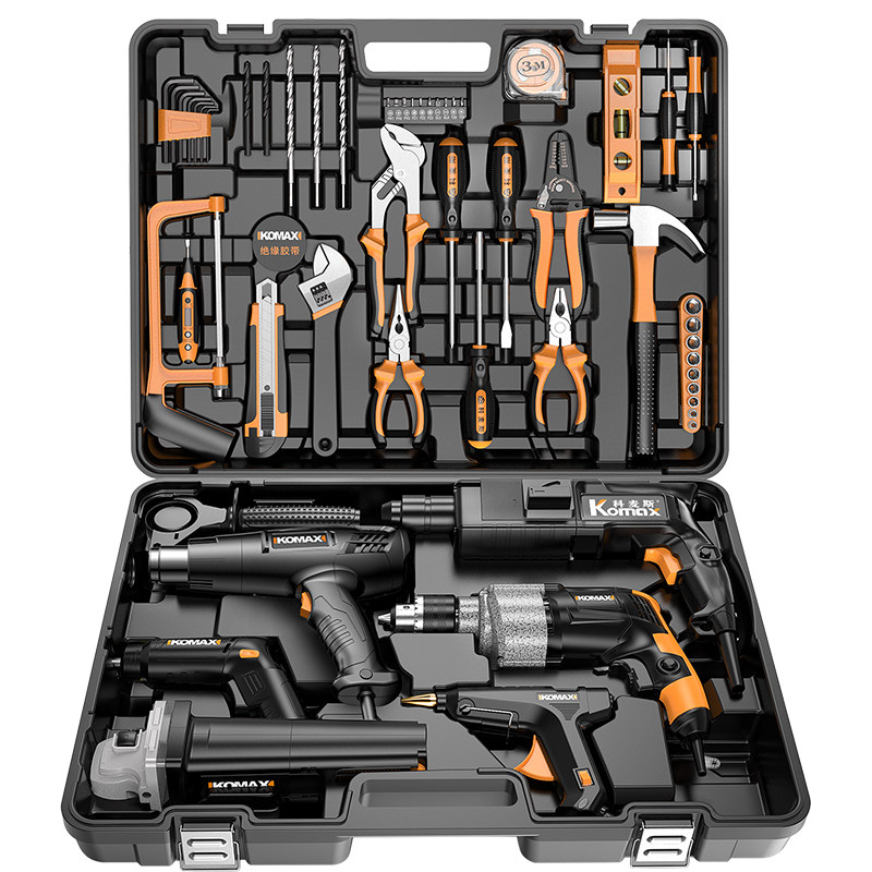 常用工具套装家用日常五金电工专用维修多功能工具箱大全万能车载