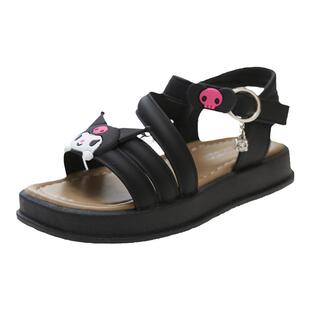 儿童夏季女鞋百搭洋气时尚潮酷女童黑色夏款2026新款罗马凉鞋女款