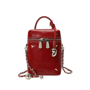 南风Chio2nd 港岛冰室盒子包包女秋冬多彩漆皮链条包单肩斜挎小包