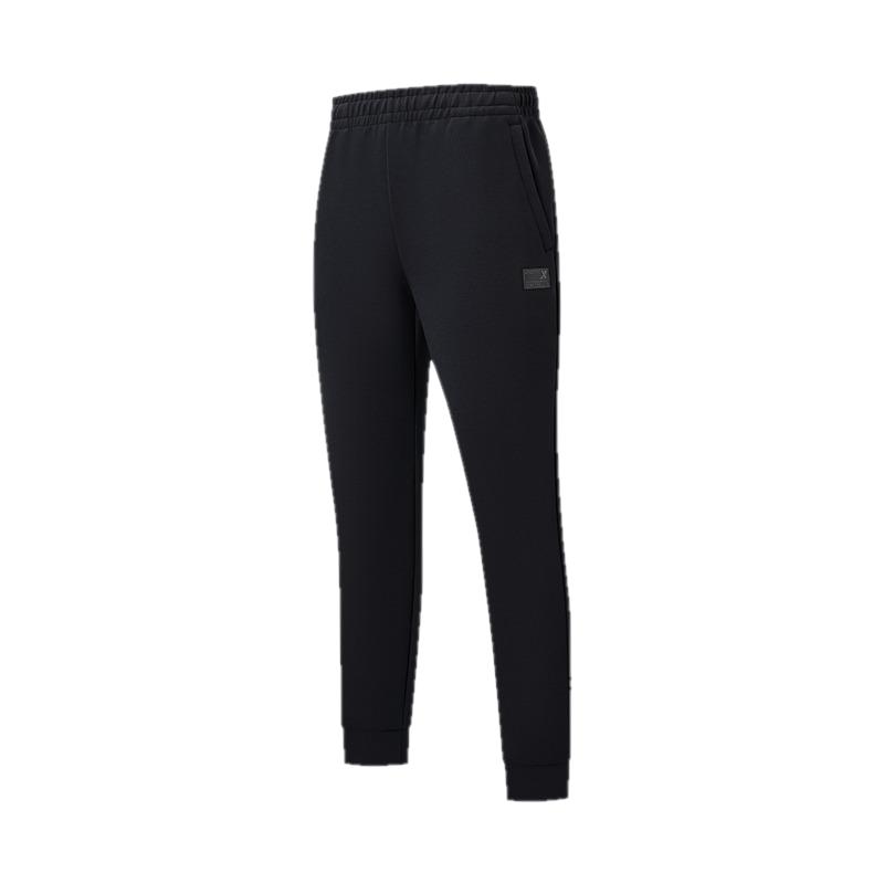 特步束脚卫裤春秋季男款收口长裤针织健身运动裤直筒宽松休闲裤