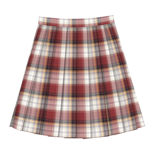 【木兰町JK制服馆】草莓雪姬正版原创设计JK高腰格裙全涤百褶裙
