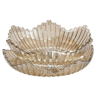 水果盘家用客厅茶几水晶玻璃轻奢北欧ins风高级感糖果零食摆放盘