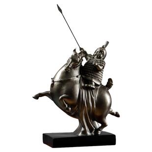 新中式士兵马俑摆件文创玄关书柜复古将军战士抽象人物雕塑装饰品