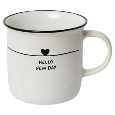 黑白英文马克杯ins个性陶瓷情侣