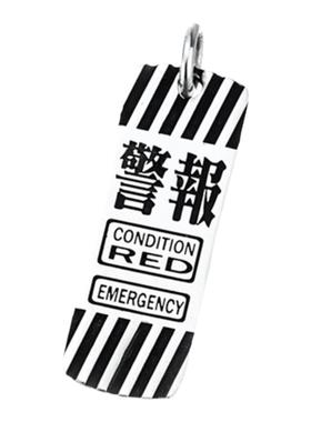 手午原创｜EVA警报吊坠NERV机关925银男潮挂件复古项链个性动漫