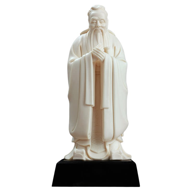 陶瓷孔子雕像摆件家居客厅装饰品