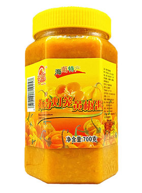 海南特产黄灯笼辣椒酱700g商用