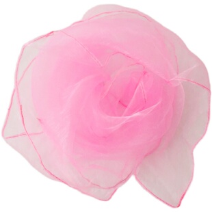 婴儿盖头防风纱巾舞蹈丝巾新生儿挡风面头纱宝宝推车道具透明红色