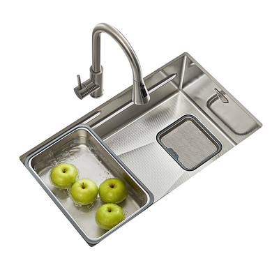 HIGOLD/悍高厨房洗碗槽304不锈钢洗菜盆手工水槽台下盆大滤网集渣