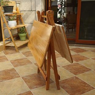 小桌子可折叠餐桌实木折叠桌简易方桌家用吃饭桌折叠圆桌书桌木枱