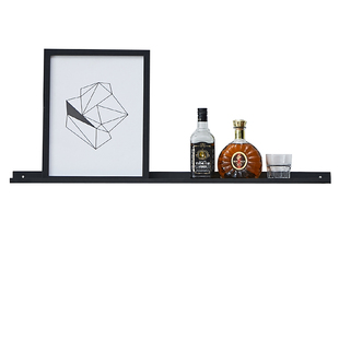 北欧风墙上置物架客厅装饰架黑胶唱片收纳架玄关餐厅壁挂一字搁板