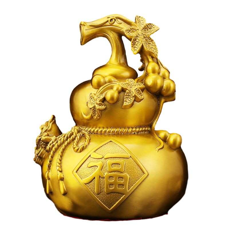 黄铜福禄寿喜葫芦百福运到葫芦大号化解铜葫芦摆件家居乔迁装饰