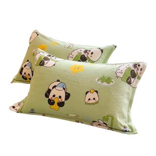 牛奶绒枕头套一对家用冬季珊瑚绒枕套单个48x74cm加厚枕芯内胆套