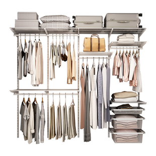 美达斯砌墙金属衣柜定制家用衣帽间卧室自制diy柜子配件框架支架