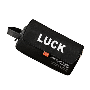 猫太子笔袋男生帆布大容量高中铅笔盒男孩款简约初中学生女生黑色文具盒小学生ins日系2026年新款手提文具袋