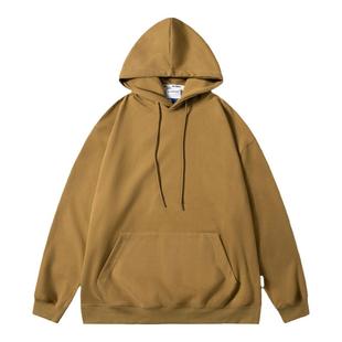 GOGOSOON卫衣男400g新款2025春秋重磅外套连帽纯色宽松休闲青少年