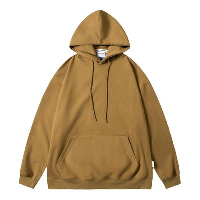 GOGOSOON卫衣男400g新款2025春秋重磅外套连帽纯色宽松休闲青少年